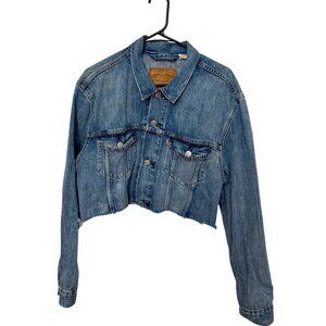 Levis Strass Womens Denim Cropped Jacket Sz. XL